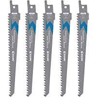 EZARC Hojas de Sierra de Sable R644GS para Cortes Rápidos en Madera 150mm 6TPI (pack de 5)